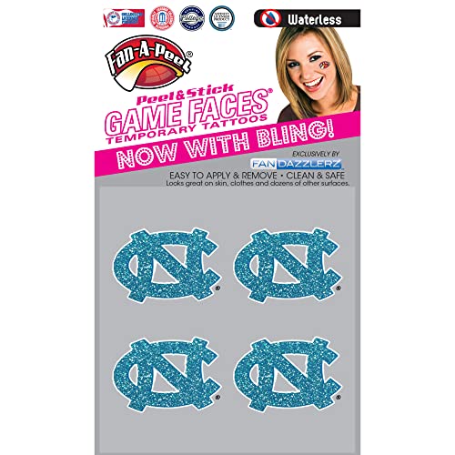 Fan-A-Peel North Carolina Tar Heels Waterless Temporary Peel & Stick Tattoo