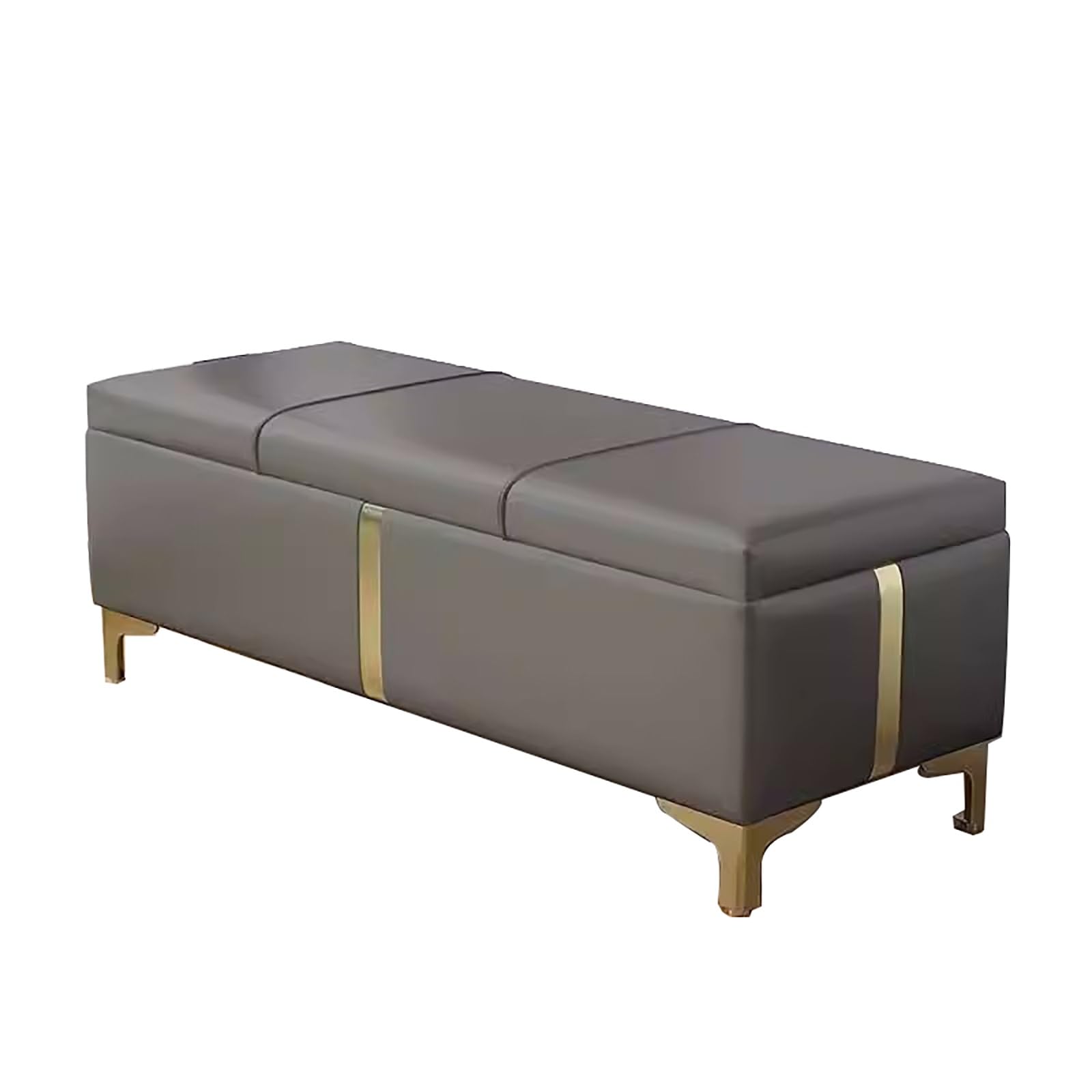 Banc de rangement pliable et rembourré en cuir éco pour organiser vos chaussures