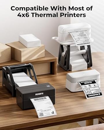 MUNBYN RW403B Shipping Label Printer+4x6 Thermal Shipping Labels Fanfold