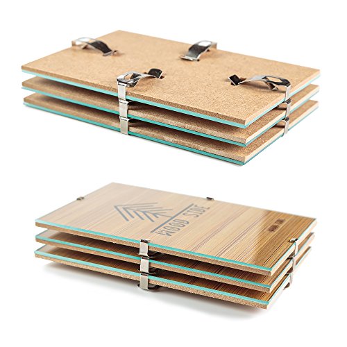 Wood Side Orbis Glass Clip Picture Frames 4X6 - Pack Of 3, Clear Craft Photo Frames #TOP2