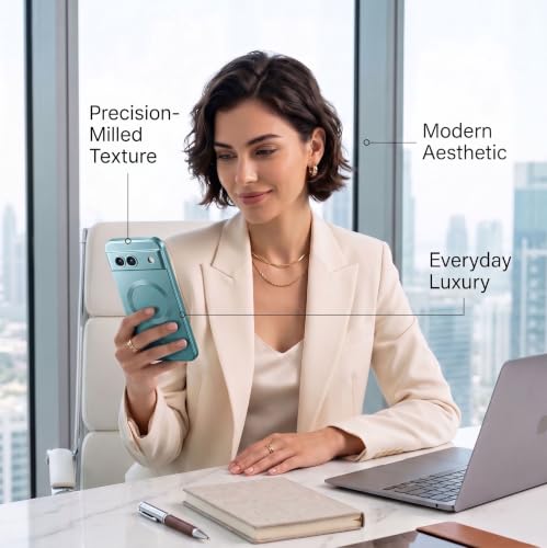 Image of amazon basics Premium Mag-Safe Case for Google Pixel 8A | Shockproof & Anti-Scratch Cover | Soft Silicone with Wireless Charging | Camera Lens Guard - Blue