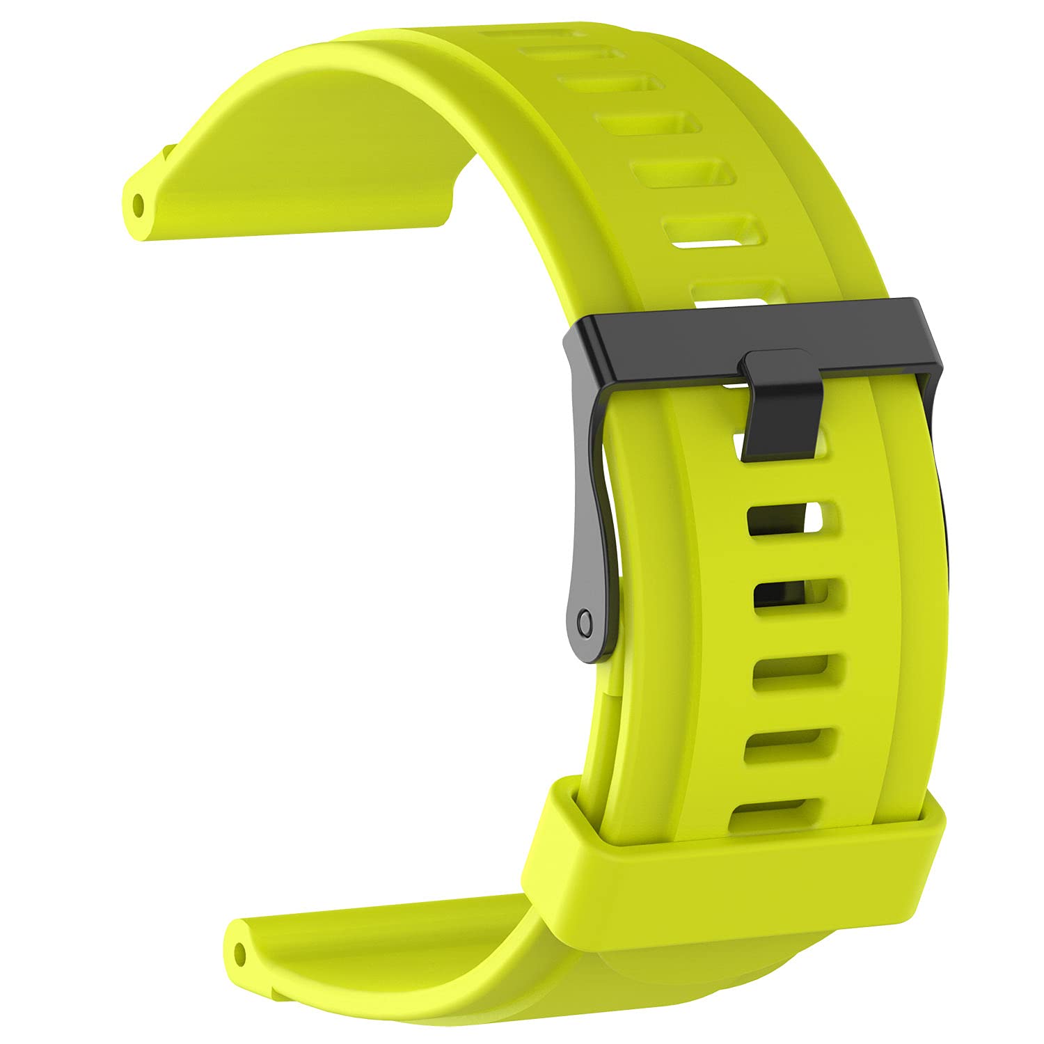 Chainfo Silicone Rubber Watch Strap with Buckle compatible with Suunto Traverse Band, Waterproof Replacement Band NO230327 (Lime) - Image 3