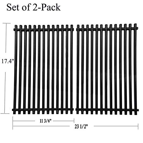 GasSaf Grill Grates for Weber Spirit 300, Spirit 700, Genesis Silver Gold B|C, Platinum B|C, Porcelain Grid Grates Replacement for Genesis 1000-3500, Gas Grill Parts for Weber 7525 (17.4 x11.8) by GasSaf - Used condition - Image 2