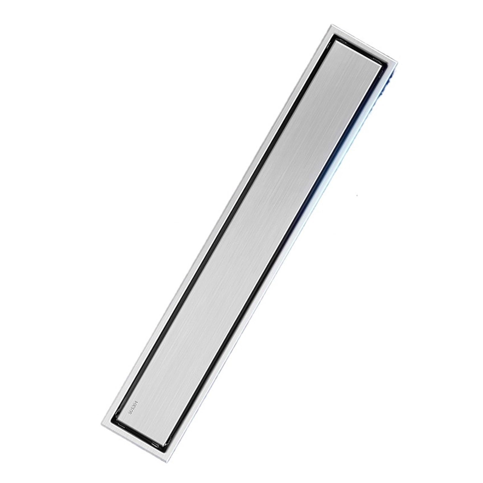 304 Stainless Steel Linear Tile Insert Floor Drain(Silver-30cm)
