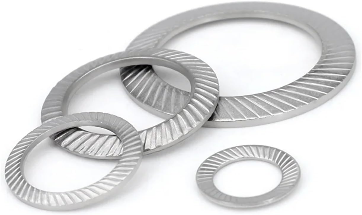 Washer 1~50pcs Double Ridges Teeth Locking Washers Printing Oblique Lock Washer DIN9250 M2.5 M3 M4 M5 M6 M8 M10 M12 M14 M16-M30(M30-1pcs)