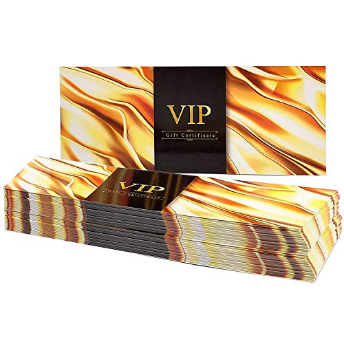 [Set of 50] Gold VIP Gift Certificate for Business Luxury High Gloss UV Coated