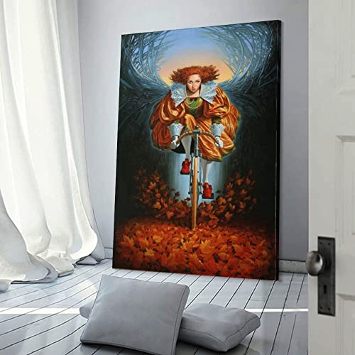 Michael Cheval Art Surrealism Illustration On The Wings Of Fall Poster Frames Wall Decoration Posters & Prints Wallpaper Bedroom Decoration Wall Art Poster Printer 24X36Inch(60X90Cm) #TOP2