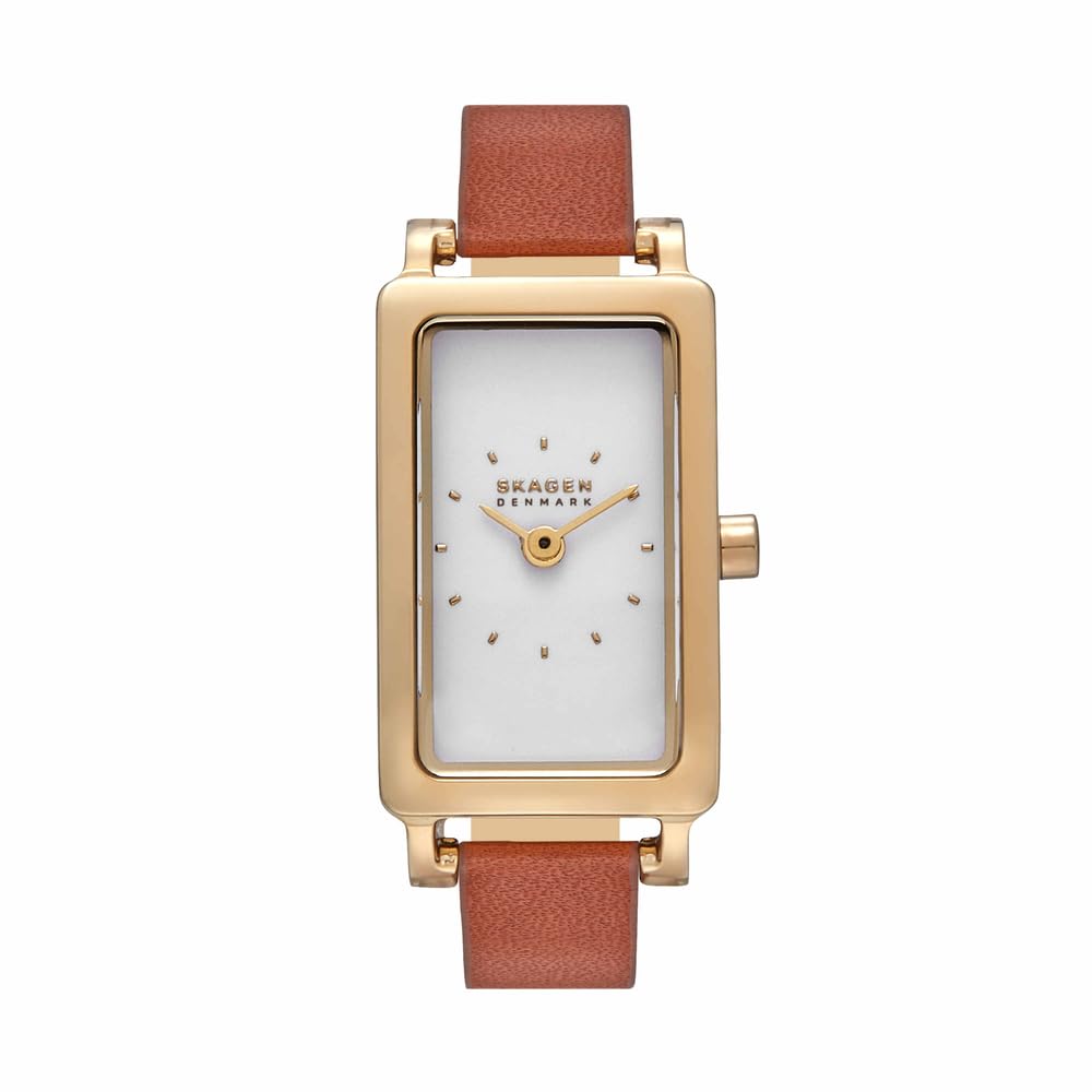 SKAGEN Hagen Watch for Women, Quartz Two Hand Movement with Stainless Steel or Leather Strap