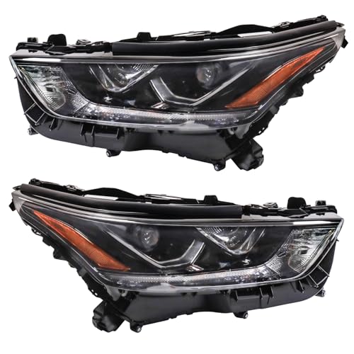 Image of TRQ Headlight Assembly Set Headlights Compatible with TO2502294 TO2503294