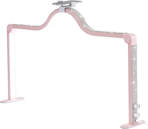 Miniatura 7 de Lámpara de uñas mejorada para escritorio, luz de uñas grande plegable de 34 pulgadas con soporte para teléfono, 3 modos de 3000K-6000K lámpara de