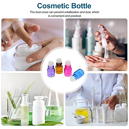 Beaupretty 16 Peças 1 Ml Pequenas Garrafas de Óleo Essencial Mini Garrafas de Rolo Âmbar Frascos de