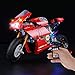 BRIKSMAX Kit di Illuminazione a LED per Lego Technic Ducati Panigale V4 R,Compatibile con Il Modello Lego 42107 Mattoncini da Costruzioni - Non Include Il Set Lego. (Versione Telecomando)
