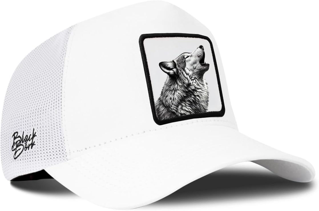 Kurt Logolu Beyaz Trucker Şapka