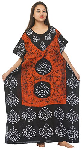 Image of Cotton Kaftan Dress Maxi Long Tunic Batik One Size