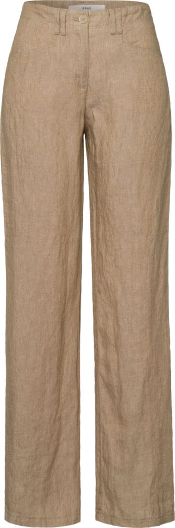 Brax Women's Toffee Style Farina Pure Linen Trousers, 28 31W X 32L