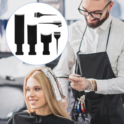 lusofie 6 pcs balayage board black balayage highlighting board and brush kit plastic balayage board with teeth for hair coloring dyeing diy hairdressing tint tool