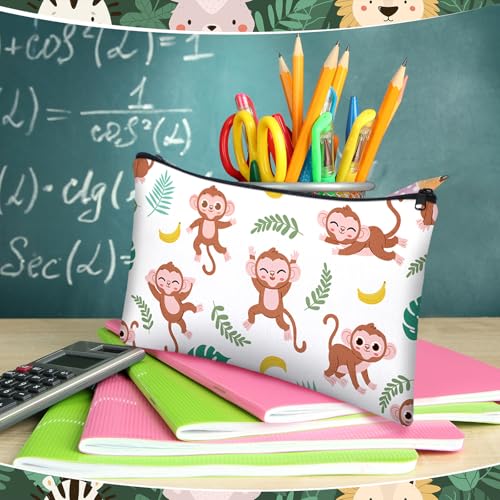 Image of Affrolling 36 Pcs Cartoon Animal Pencil Case Bulk Cute Cartoon Pencil Pouch Multicolor Canvas Pen Bag Organizer with Zipper Stationery Back to School Supplies(Funny)