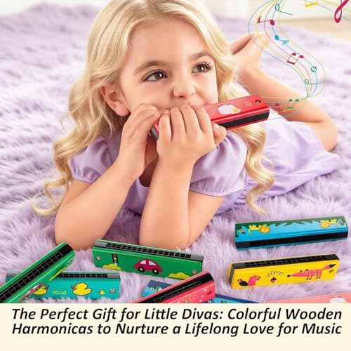 Image of 4 Pcs Harmonica Mouth Organ, Musical Instruments for Kids, Early Music Education Tools, Portable Travel Entertainment, Random Colours and Pattern