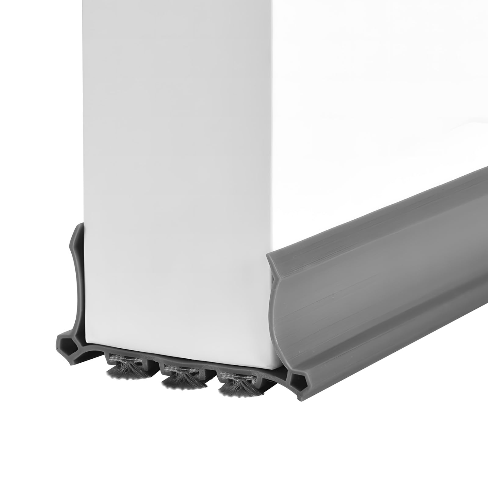 Paraspifferi Porta Blindata con Feltro, 98 cm x 5cm,Paraspifferi Sottoporta Autoadesiva e Tagliabile, Previene Spifferi E Infiltrazioni di Polvere, Acqua, Luce, Insetti e Rumori (Grigio)