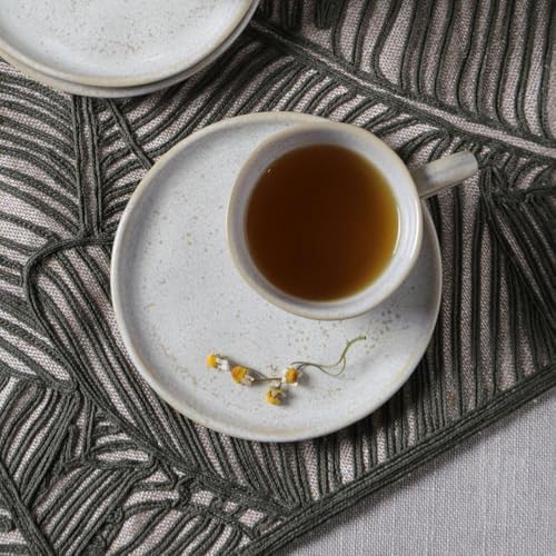Encontraproduto.com.br - Conjunto com 6 Xícaras De Chá Bio 170ml com 6 Pires Descentralizado Latte