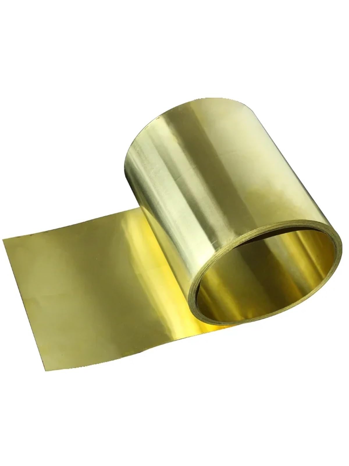 Rolka blachy mosiężnej, Arkusz mosiężny H62 w rolce złoty 0,1-0,5 mm x 10-50 1 m(0.2mm thick,L 1METER-50MM)