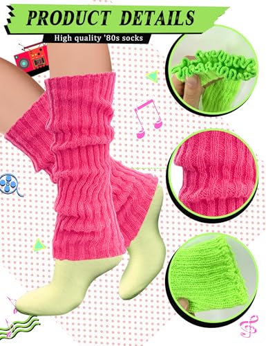 Leg Warmers 3 Pairs Costume Accessories for Women, Women's Heavy Soft Extra Long Leg Warmers4