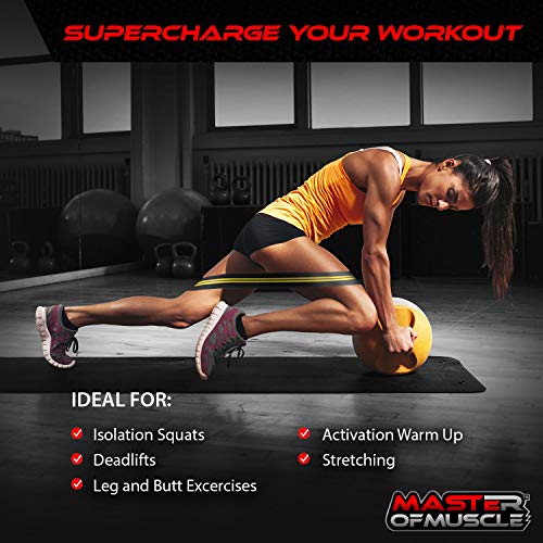 Hip Resistance Band – Heavy Fabric Hip Bands For Glute & Legs Activation Before Squat & Deadlifts – Grippy Non-Slip Heavy Duty Cloth For Best Booty, Hip And Butt Workout Exercise (Medium Size) #TOP3