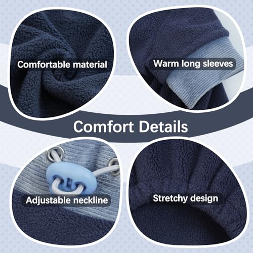Kuoser Fleece Dog Jumper Warm Dog Pajamas, Thermal Sweatshirt Dogs Pullover Turtleneck for Small Medium Dogs - Image 4