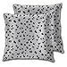 SAIAOS Poszewka na poduszkę 60 x 60 cm, czarno-szara lamparcia, zestaw 2 dekoracyjnych kwadratowych poszewek na poduszki do salonu sofa kanapa krzesło łóżko