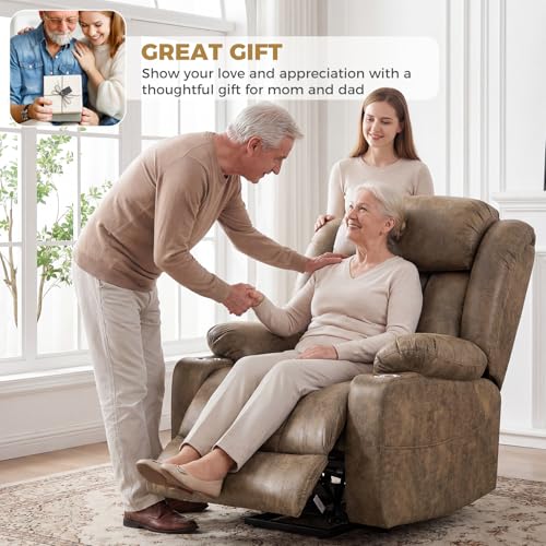 Sillón eléctrico reclinable plegable Marrón claro miniatura 6