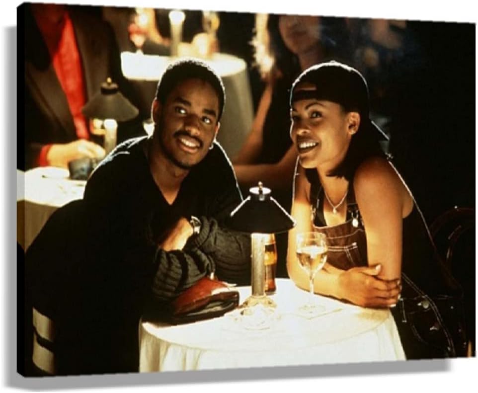 Love Jones Love Movie Poster Decorations for Office Giclee Modern Canvas Printing Painting Pictures for Bedroom Canvas Wall Art for Kitchen Horizontal Artwork Contemporary Prints Artwork for Home (18x12inch(45x30cm),Unframed)