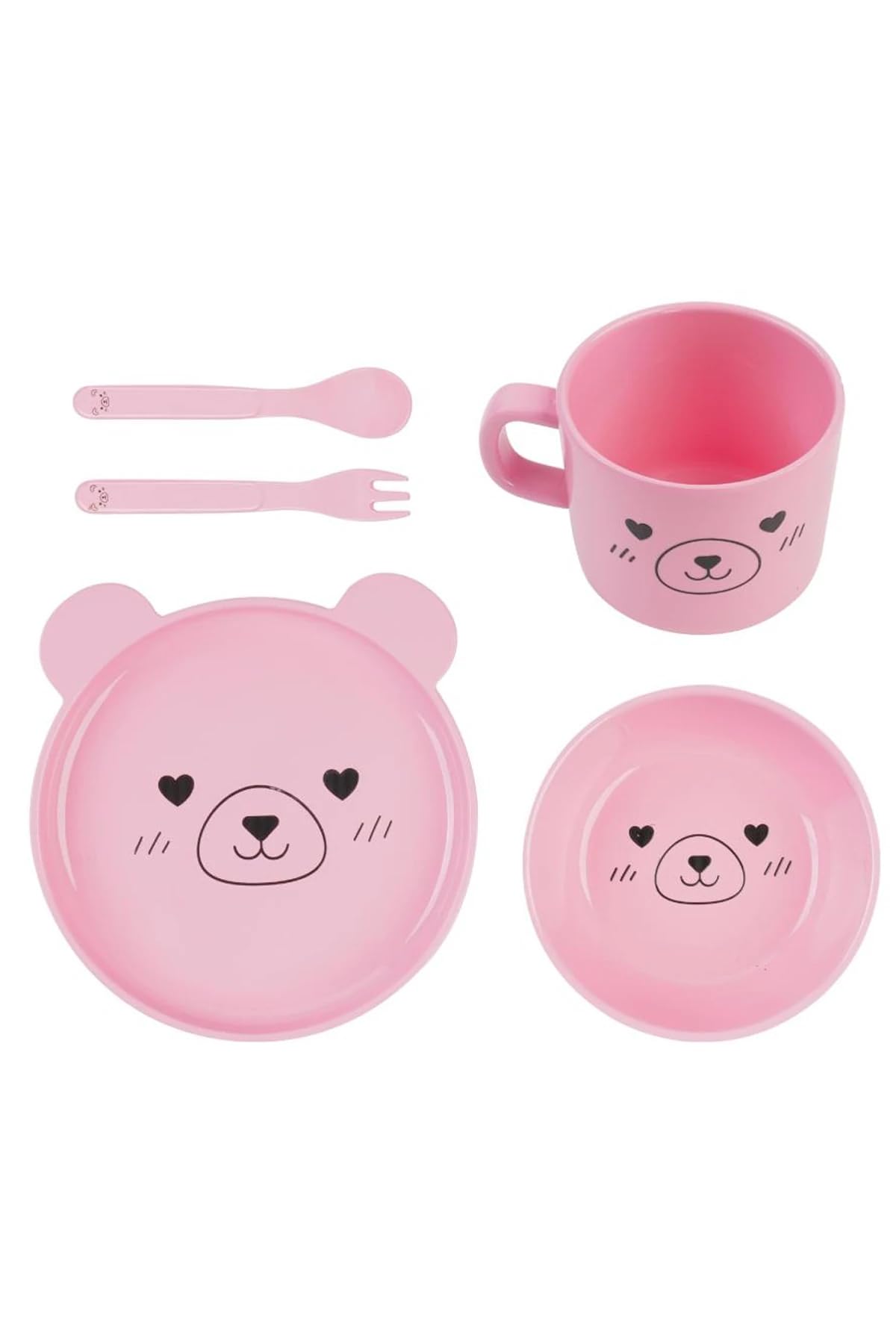 Miniso Lisanslı Sevimli Evcil Hayvan Serisi 5 Parça Çatal Kaşık Bıçak Seti – Hafif Ve Pratik