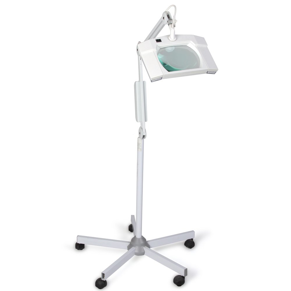 Medeo 920273e Fußpflegekabine Bedampfer Lupenlampe Arbeitsstuhl Beistelltisch weiß
