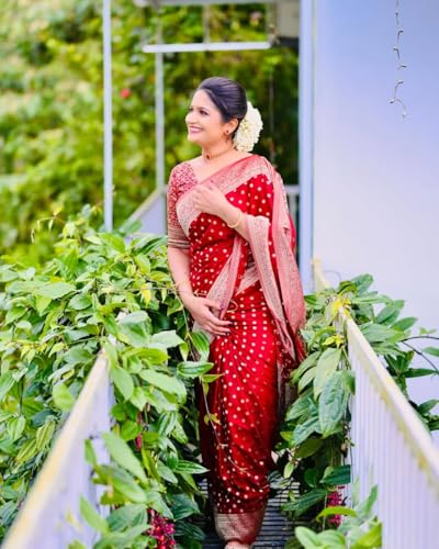 Image of Women's Kanjivaram Soft Silk Banarasi Saree With Blouse Piece | Banarasi Sari For Women | Saree with Blosepiece