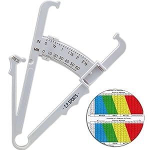 C.P.Sports Lichaamsvetmeetapparaat voor vetgehalte en vettester, met tabel, BMI, handleiding in het Duits (mogelijk niet beschikbaar in het Nederlands)