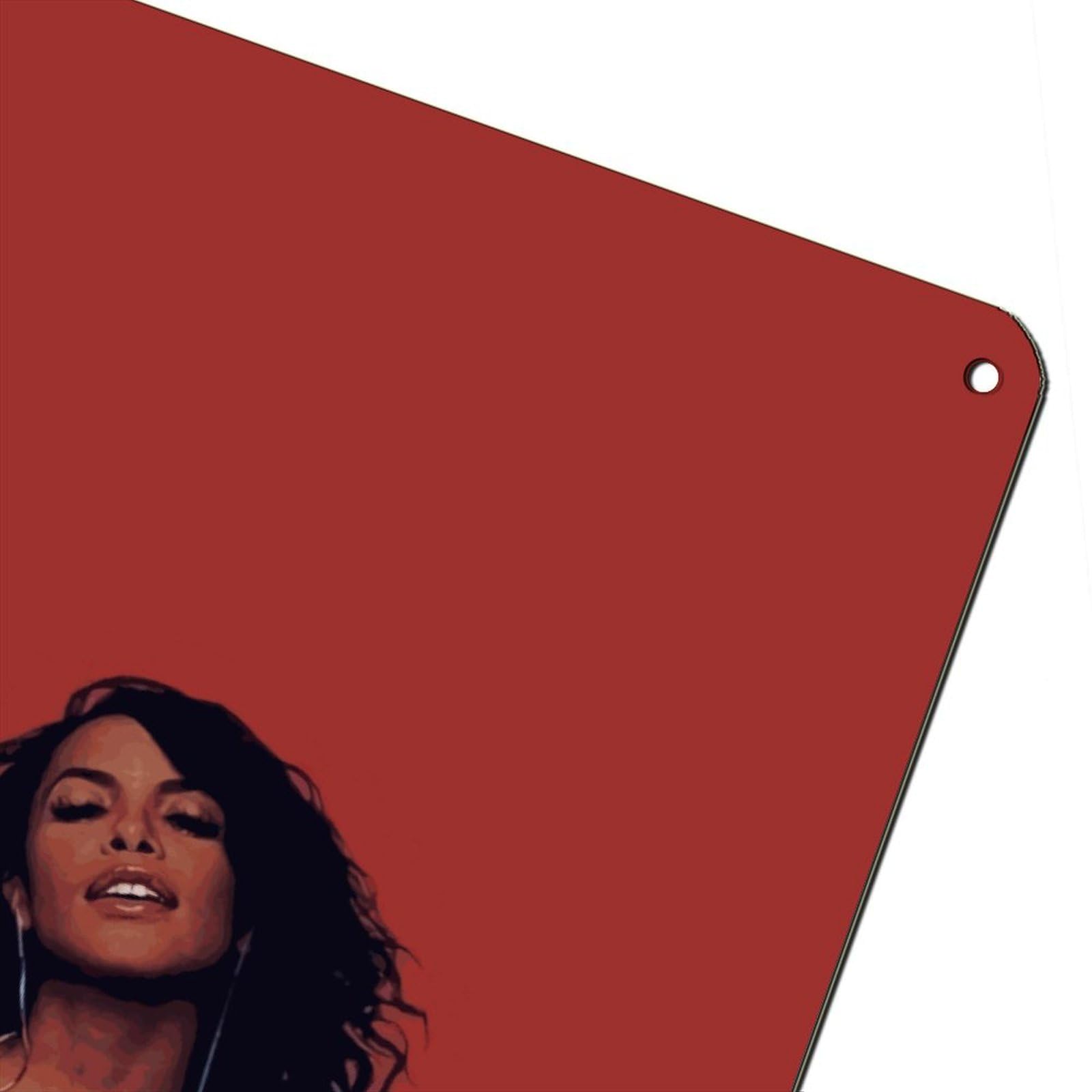 Poster Lamiera Vintage Fumtgsin Aaliyah - Targa Metallica 20x30 Cm Per Arredamento Bar E Pub, Stile Retrò - 3