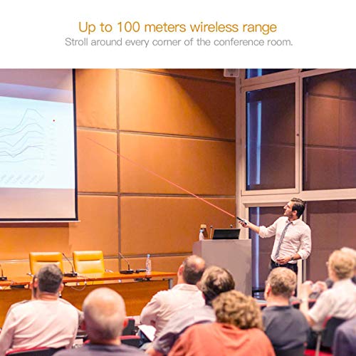 Image of COOLCOLD Laser Pointer | Up to 20m Wireless Range | Wireless Presenter for Presentation, Slide Changer, USB Power Point Remote Control Pen PPT Controller with Clip | Black - 1 Year Warranty