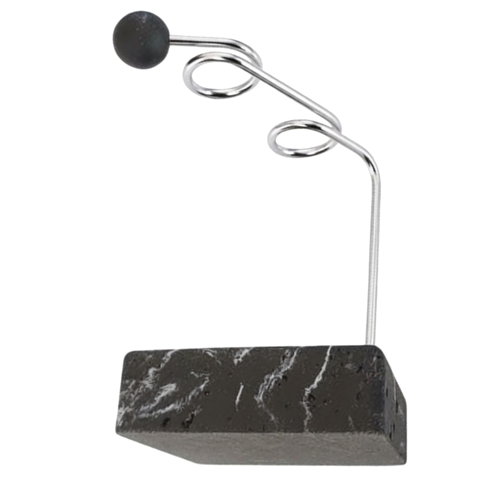 Wakects Portaspazzolino, Organizer in Acciaio Inossidabile, Base in Finto Marmo, Accessorio da Bagno Compatto per Piccoli Spazi (BLACK)