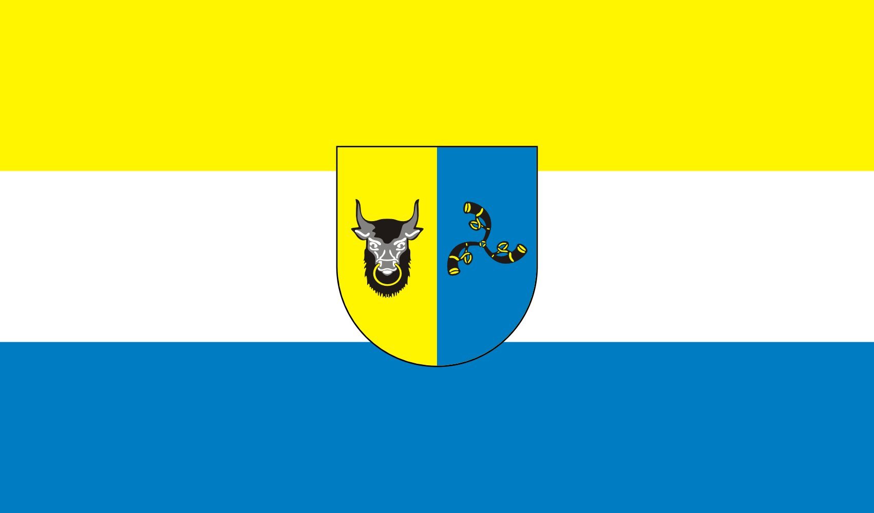 Drapeau Przygodzice grand format pour pavoiser sans s'effilocher