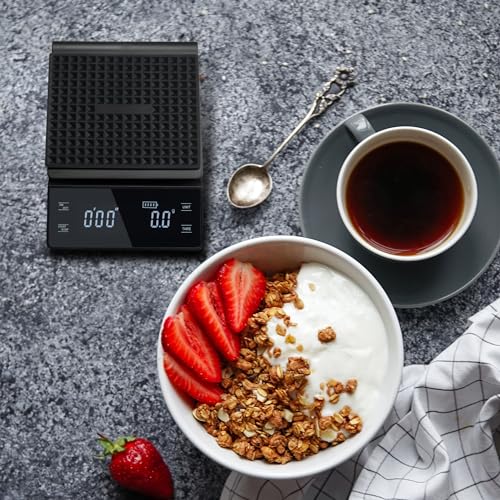 Bemece Digital Coffee Scale with Timer,0.1g/3KG High Precision Kitchen Scale with Large LED Display, Electronic Espresso coffee Weighing Scales(Type C charging cable) - Image 7