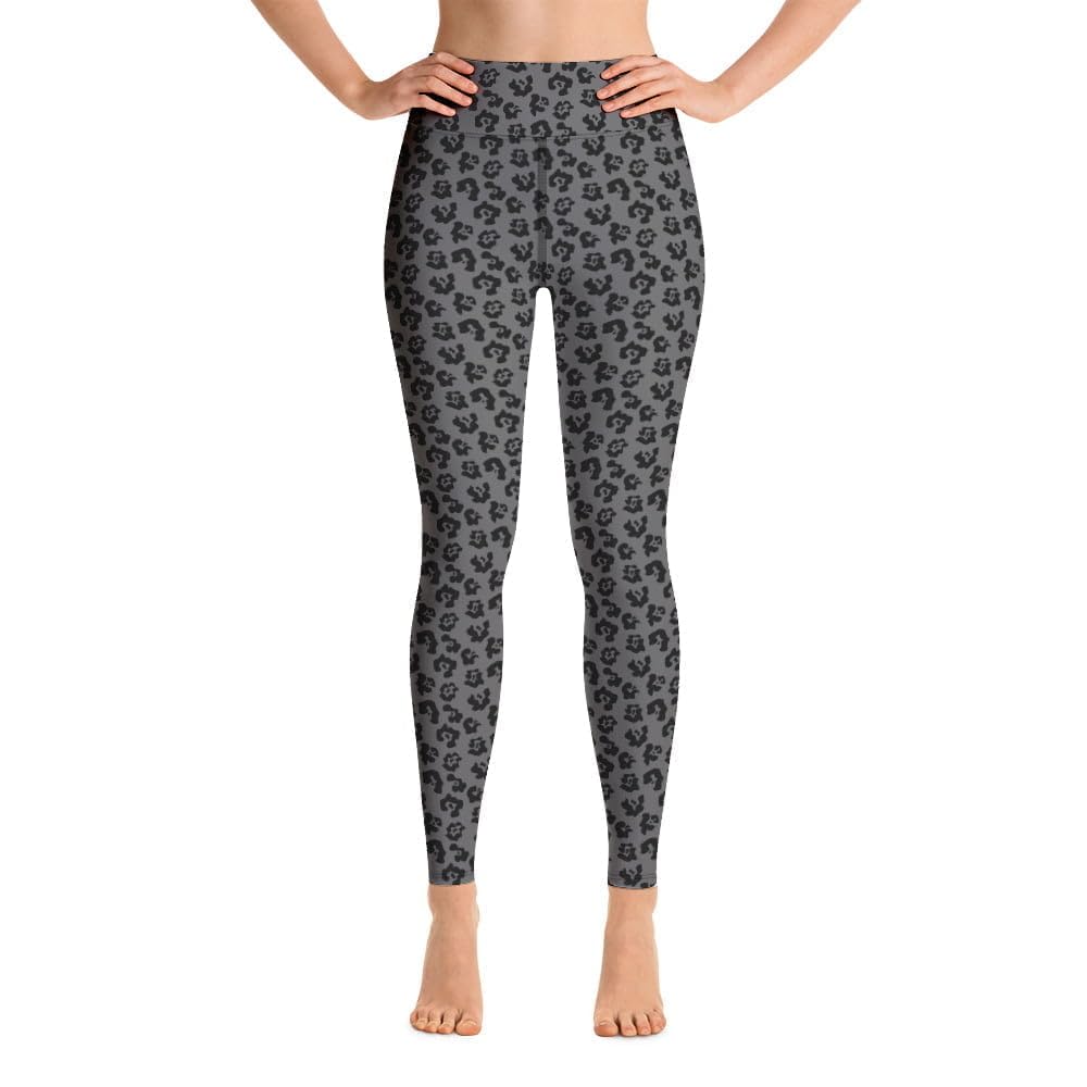 Damen High Waist Yoga Leggings Allover Jaguar | Stilvoll & bequem | Hoher Bund für optimale Unterstützung & Passform | Mit Smartphone-Tasche | Ideal für Yoga, Fitness & Alltag