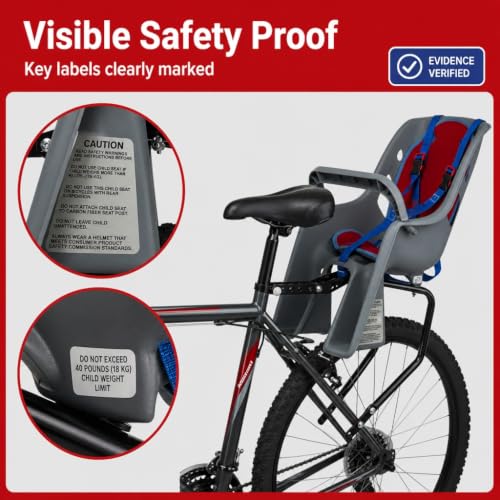 Bell Cocoon 300 Rear Mount Child Bike Seat  -  5-Point Harness, Fits 26–27 in Bikes - image 5