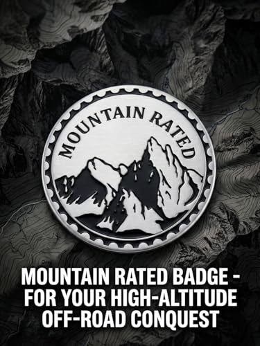 Image of 2 pcs Car Emblem 4 x 4 Metal Automotive Badge 3D Metal Car Badges Emblems Round Emblem Decals Car Badge Decals Stickers Compatible with Vehicles Trucks SUV RV Decorations (Mountain)