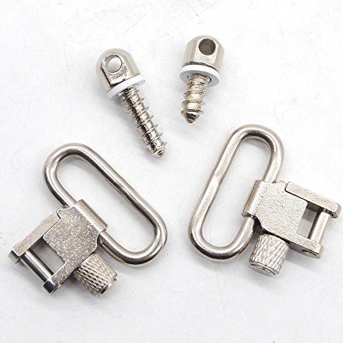 Trirock Sling Swivel Nickel Plated 1.0 Inch Silver With Quick Release Sling Mounting Kit Stud Screws #TOP4