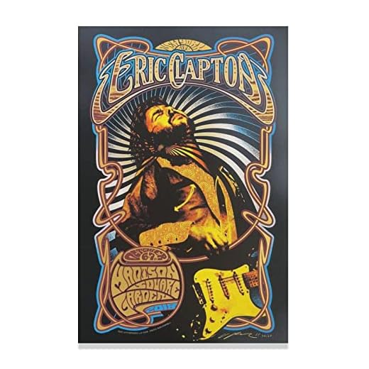 Eric Clapton Live at Madison Square Garden Concert-Steve Winwood Canvas Poster Wall Art Decor Print Picture Paintings for Living Room Bedroom Decoration Unframe-style, 12x18inch(30x45cm)