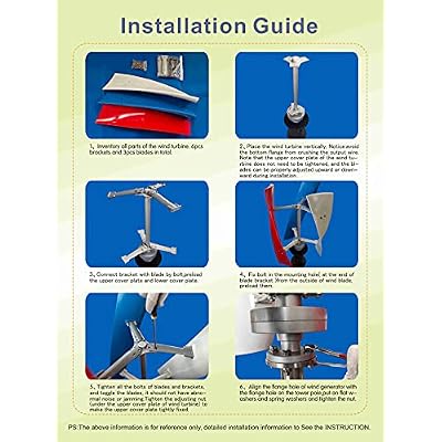 5000W Small Vertical Windmill Turbines Generator,3 Blade with MPPT Controller Portable Energy Generator Wind Power Kit for Home (12V 24V 48V 220V)
