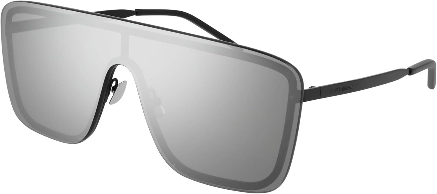 Saint Laurent Unisex Sunglasses Black Matte Frame, Grey