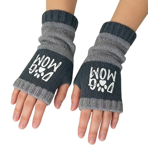 Guantes genéricos para mujer, mitones térmicos suaves | guantes cálidos de punto | para conducción, trabajo, patinaje, bicicleta, carrera, senderismo, texto, Negro , Se référer au descriptif