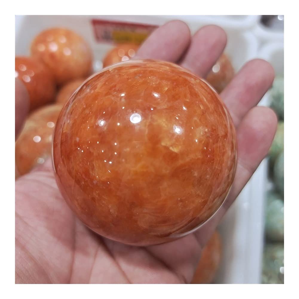 Sfera di Cristallo di Quarzo Giallo Dorato Naturale Pietra preziosa Ornamentale Sfere Decorative Gioielli indipendenti Colleziona Collezioni di casa