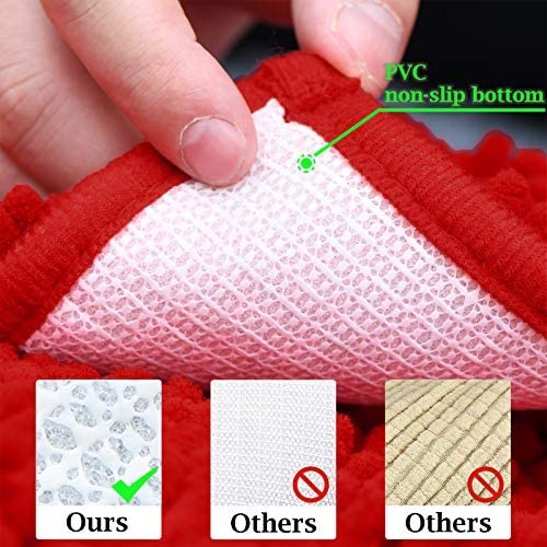 Image of Red Bathroom Rugs Non Slip Thick Bath Mat Sets 3 Piece, Thickened Bath Mats for Bathroom,Bath Rugs Quick Dry Machine Washable for Shower Mat-Rugs for Living Room-Christmas Decorations Bthroom Set